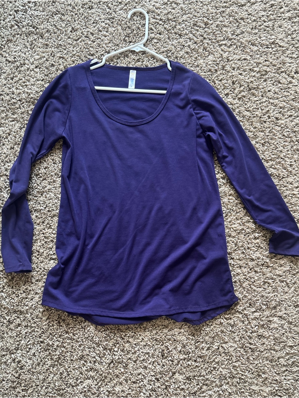 LuLaRoe Long Sleeve Scoop Neck Top in Purple